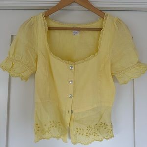 Yellow Aritzia/Wilfred top